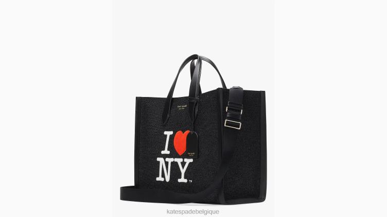 j'aime ny x new york manhattan grand fourre-tout Kate Spade femmes accessoires D8288299 noir multicolore