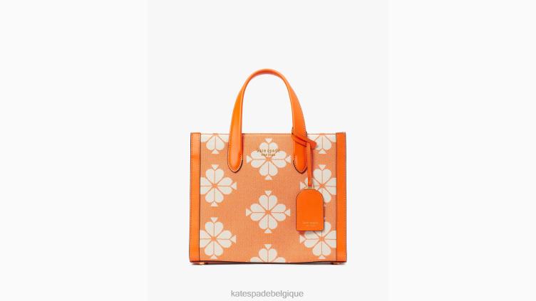 petit cabas manhattan en toile bicolore flower Kate Spade femmes accessoires D8288285 satsuma multi