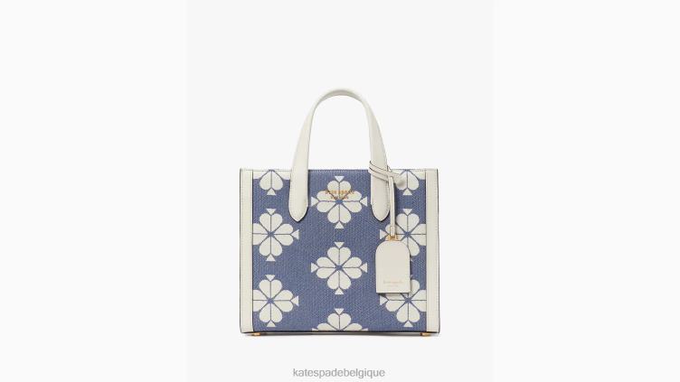petit cabas manhattan en toile bicolore flower Kate Spade femmes accessoires D8288286 halo blanc multi