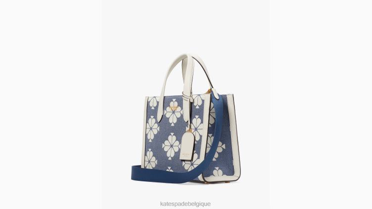 petit cabas manhattan en toile bicolore flower Kate Spade femmes accessoires D8288286 halo blanc multi