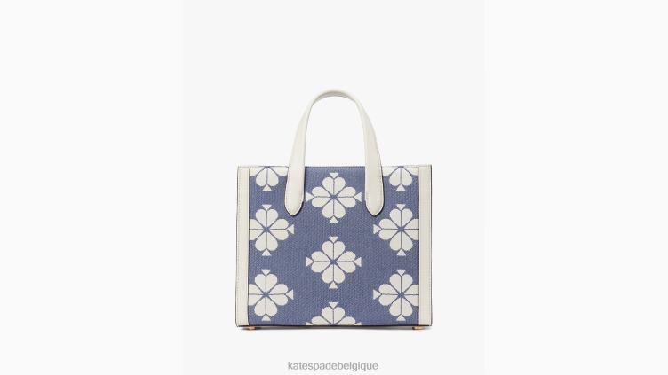 petit cabas manhattan en toile bicolore flower Kate Spade femmes accessoires D8288286 halo blanc multi
