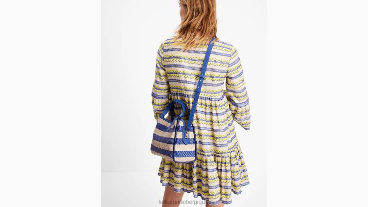 sac à bandoulière moyen rayé Knott Kate Spade femmes accessoires D8288118 classique bleu multi