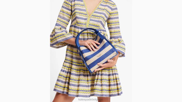 sac à bandoulière moyen rayé Knott Kate Spade femmes accessoires D8288118 classique bleu multi