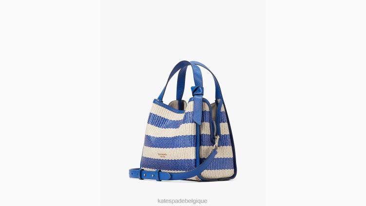 sac à bandoulière moyen rayé Knott Kate Spade femmes accessoires D8288118 classique bleu multi