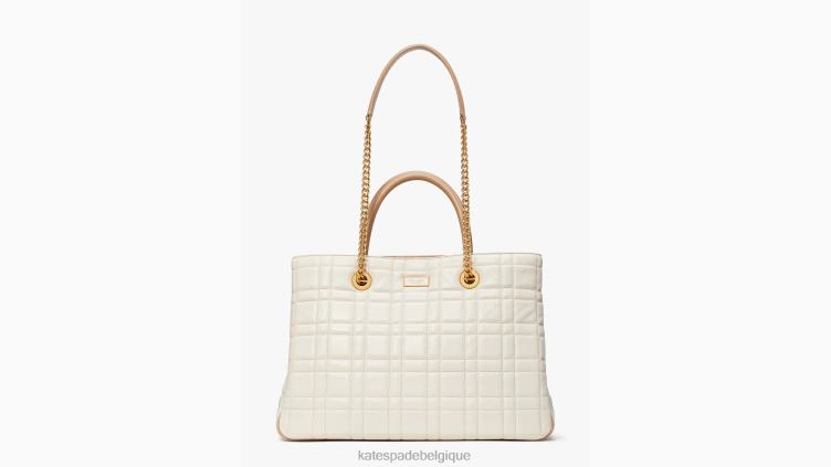 sac cabas convertible moyen matelassé evelyn Kate Spade femmes accessoires D8288275 Ivoire