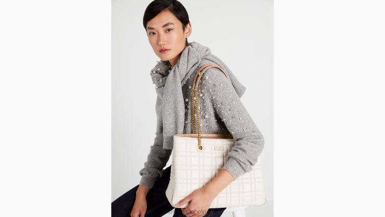 sac cabas convertible moyen matelassé evelyn Kate Spade femmes accessoires D8288275 Ivoire