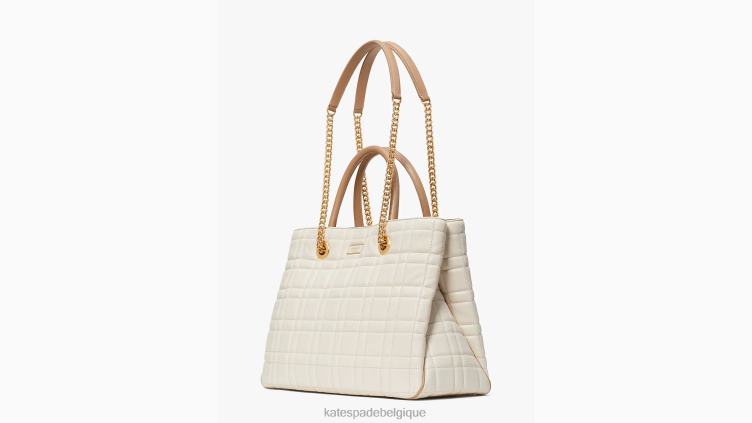 sac cabas convertible moyen matelassé evelyn Kate Spade femmes accessoires D8288275 Ivoire