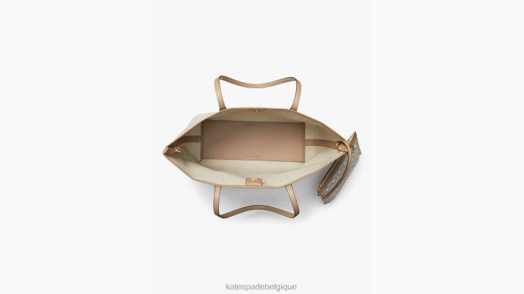 sac à main Sutton moyen à monogramme fleuri Kate Spade femmes accessoires D8288296 naturel multi