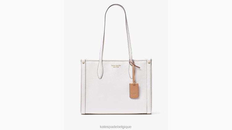 sac à main moyen en cuir grainé market Kate Spade femmes accessoires D828831 parchemin