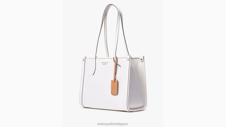 sac à main moyen en cuir grainé market Kate Spade femmes accessoires D828831 parchemin