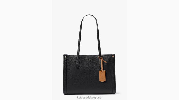 sac à main moyen en cuir grainé market Kate Spade femmes accessoires D828832 noir