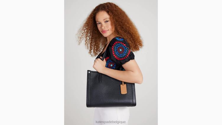 sac à main moyen en cuir grainé market Kate Spade femmes accessoires D828832 noir