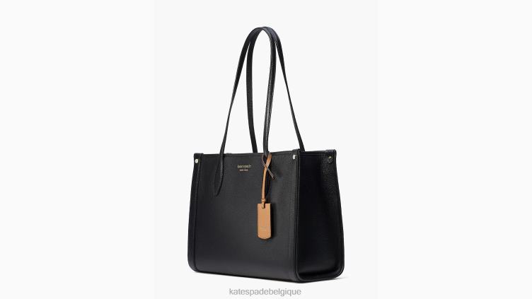 sac à main moyen en cuir grainé market Kate Spade femmes accessoires D828832 noir