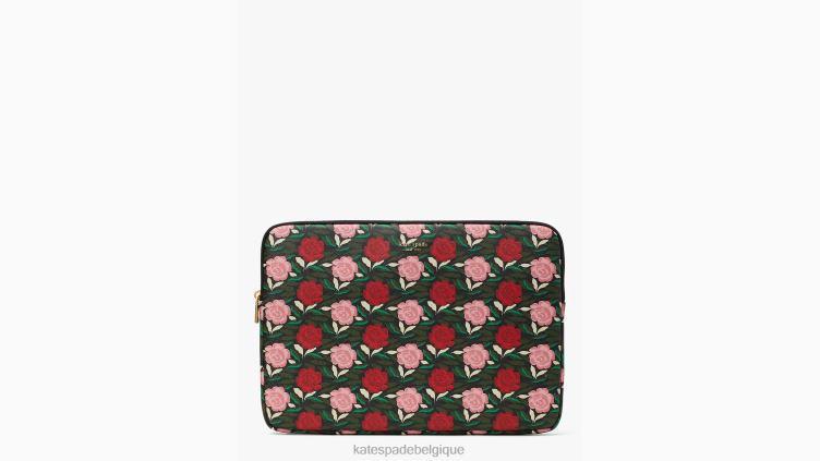 Housse universelle pour ordinateur portable Morgan Rose Garden Kate Spade femmes accessoires D82881454 noir multicolore