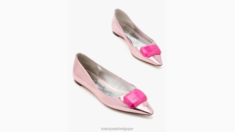 appartements bijou Kate Spade femmes chaussure D8288629 médaillon rose