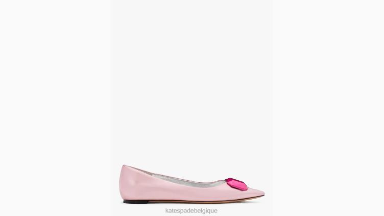 appartements bijou Kate Spade femmes chaussure D8288629 médaillon rose