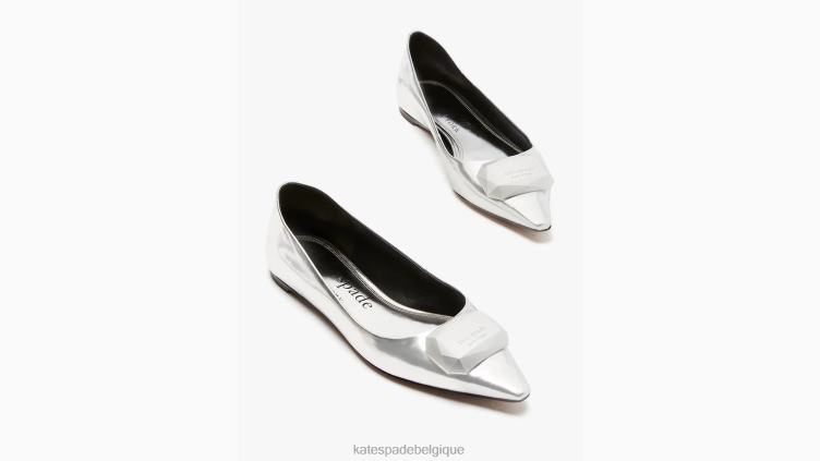 appartements bijou Kate Spade femmes chaussure D8288657 argent