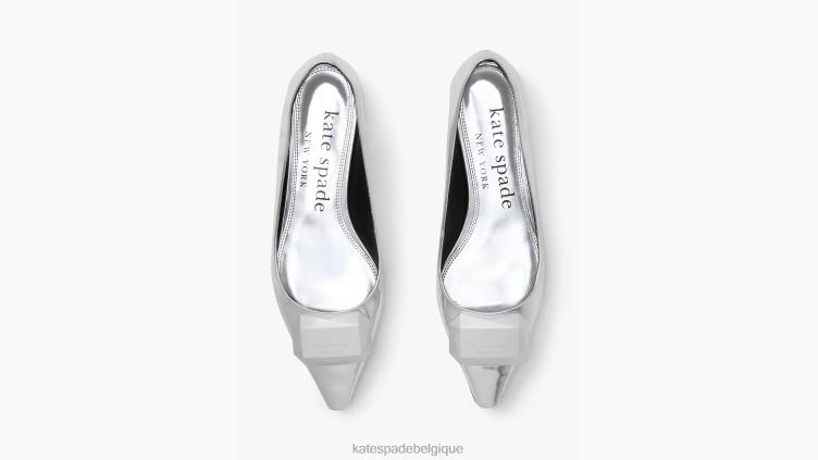 appartements bijou Kate Spade femmes chaussure D8288657 argent