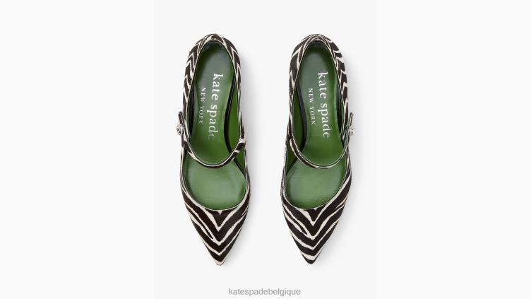 appartements mayas Kate Spade femmes chaussure D8288608 zèbre noir/crème