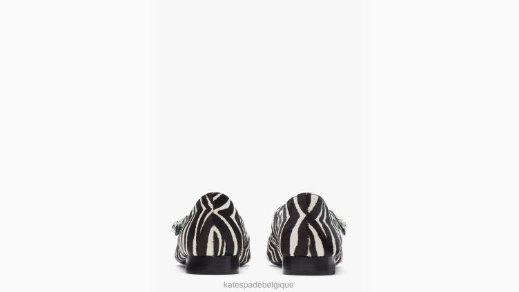 appartements mayas Kate Spade femmes chaussure D8288608 zèbre noir/crème