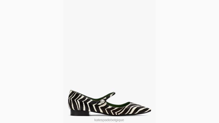 appartements mayas Kate Spade femmes chaussure D8288608 zèbre noir/crème