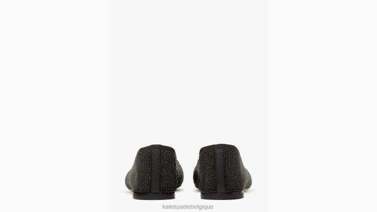 appartements pavés de trèfle Kate Spade femmes chaussure D8288601 noir