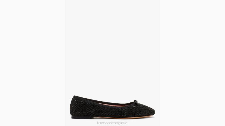 appartements pavés de trèfle Kate Spade femmes chaussure D8288601 noir