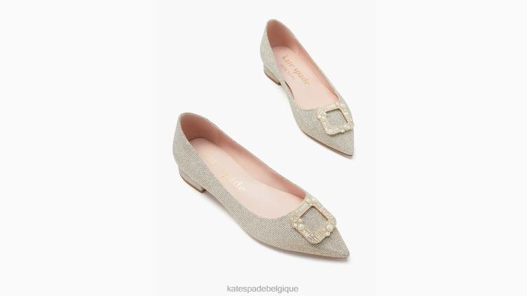 boucler les appartements Kate Spade femmes chaussure D8288595 Champagne