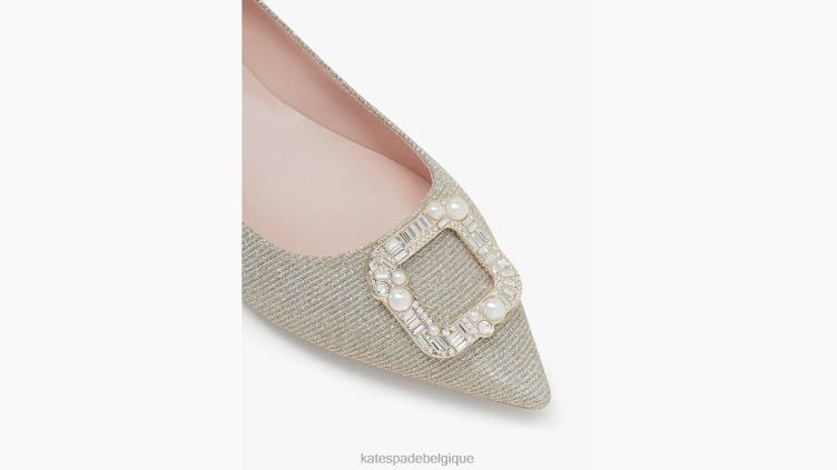 boucler les appartements Kate Spade femmes chaussure D8288595 Champagne