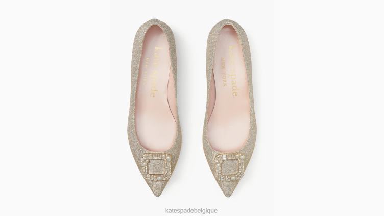 boucler les appartements Kate Spade femmes chaussure D8288595 Champagne