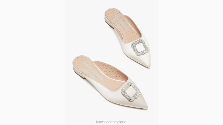 boucler les appartements Kate Spade femmes chaussure D8288627 mariée ivoire