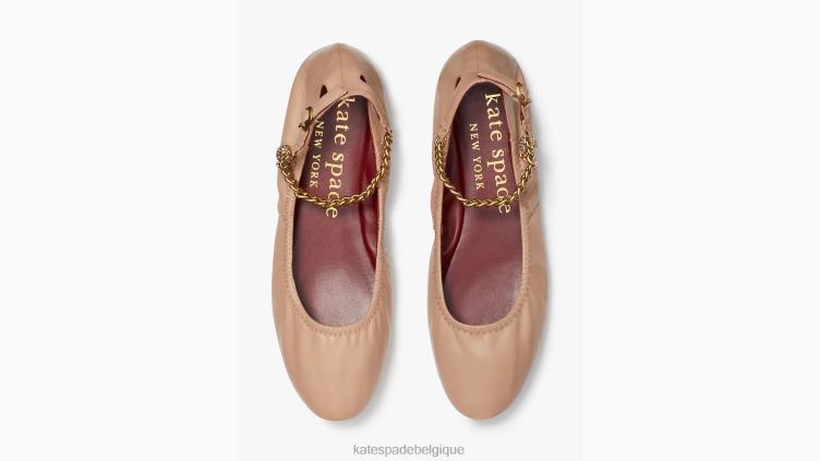 écraser les appartements Kate Spade femmes chaussure D8288640 thé au lait