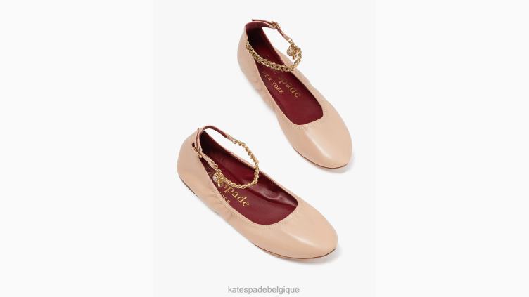 écraser les appartements Kate Spade femmes chaussure D8288640 thé au lait