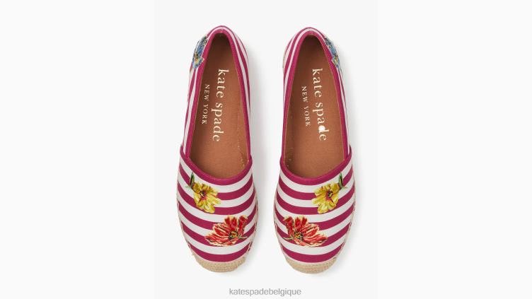 espadrilles de pique-nique Kate Spade femmes chaussure D8288579 rosa prune multi