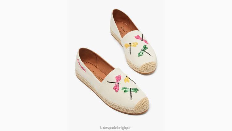 espadrilles libellule Kate Spade femmes chaussure D8288505 parchemin multi