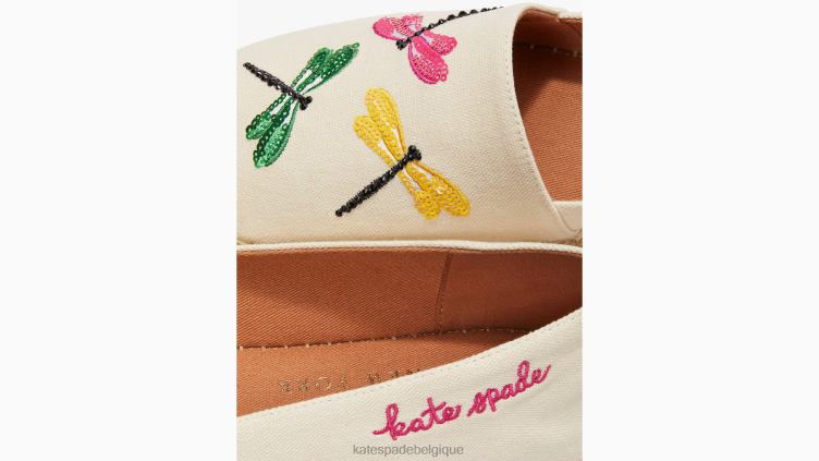 espadrilles libellule Kate Spade femmes chaussure D8288505 parchemin multi