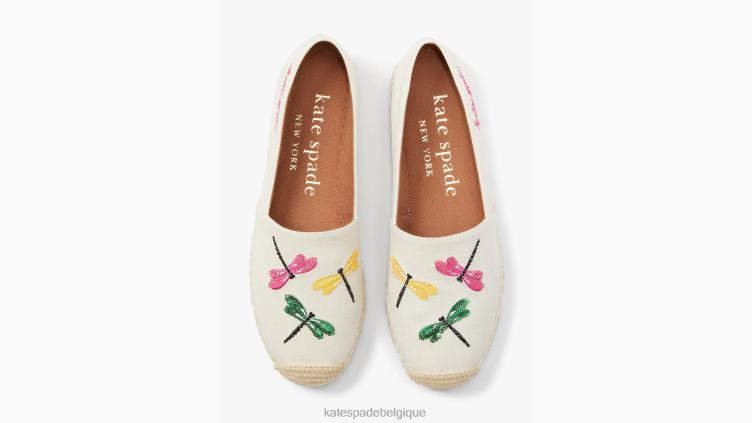 espadrilles libellule Kate Spade femmes chaussure D8288505 parchemin multi