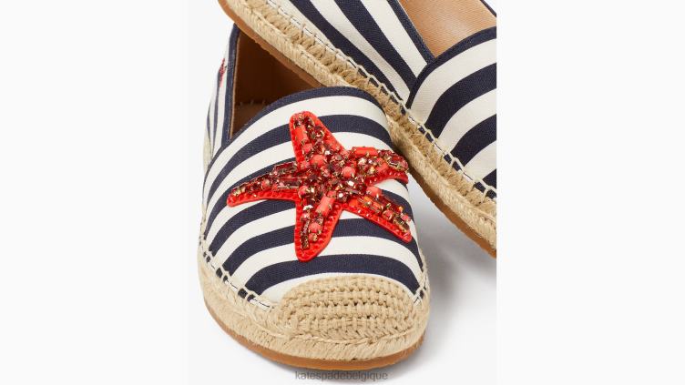 espadrilles étoile de mer Kate Spade femmes chaussure D8288484 blazer bleu/crème