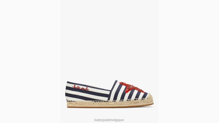 espadrilles étoile de mer Kate Spade femmes chaussure D8288484 blazer bleu/crème