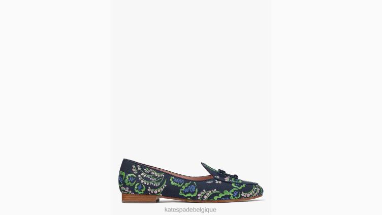mocassins brodés Devi Kate Spade femmes chaussure D8288557 blazer bleu/pique-nique fleuri