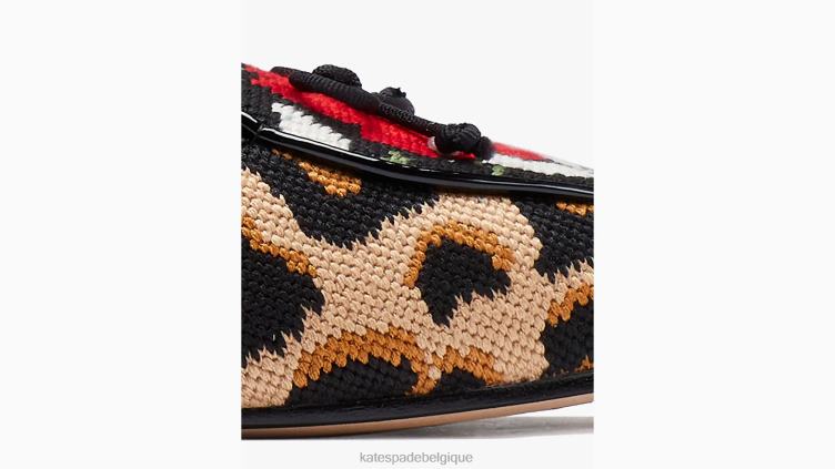 mocassins à broderies Devi Kate Spade femmes chaussure D8288659 joli léopard