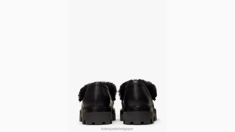 mocassins d'hiver chics Kate Spade femmes chaussure D8288666 noir