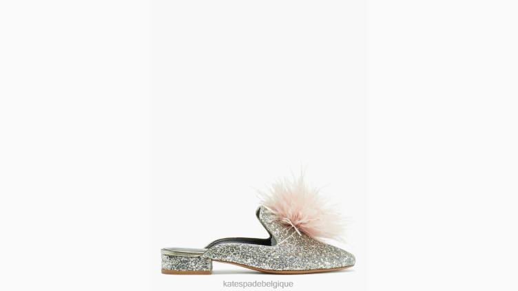 mules marabout Kate Spade femmes chaussure D8288630 or, argent
