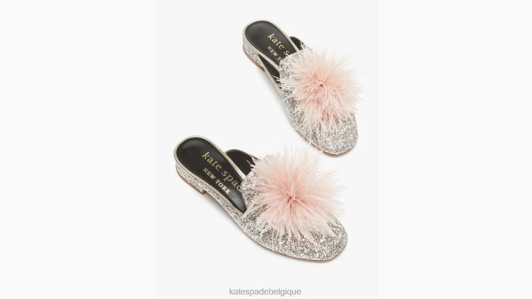 mules marabout Kate Spade femmes chaussure D8288630 or, argent