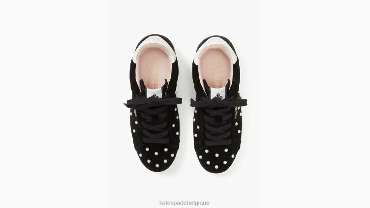 baskets ace à perles Kate Spade femmes chaussure D8288597 noir