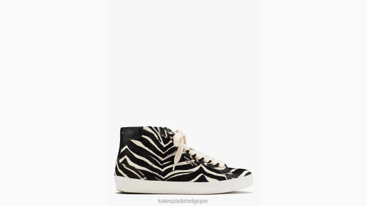 baskets montantes ace Kate Spade femmes chaussure D8288623 zèbre noir/crème