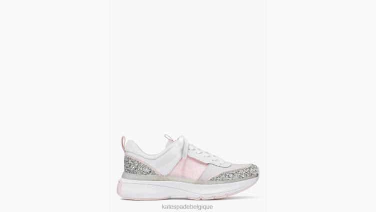 baskets à paillettes Kate Spade femmes chaussure D8288554 argent multicolore