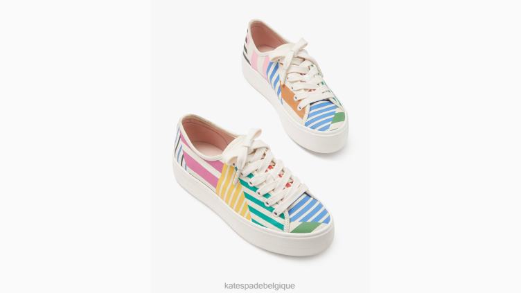 servir des baskets Kate Spade femmes chaussure D8288538 patchwork