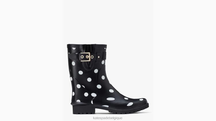 bottes de pluie carina Kate Spade femmes chaussure D8288553 noir/crème