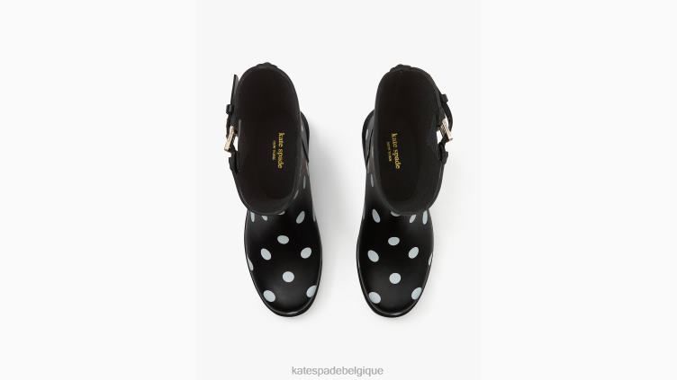 bottes de pluie carina Kate Spade femmes chaussure D8288553 noir/crème